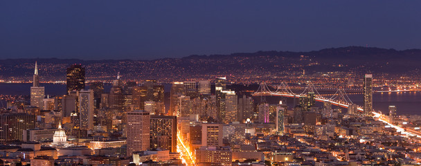 Canvas Print - San Francisco Downtown Panorama