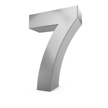 Chiffre 7 argent