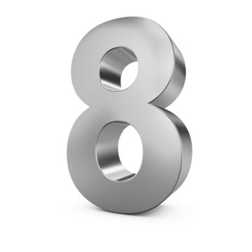 Chiffre 8 argent