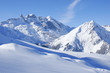 canvas print picture - Winterlandschaft in den Alpen