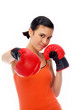 Mädchen Boxen für Selbstverteidigung und Fitness