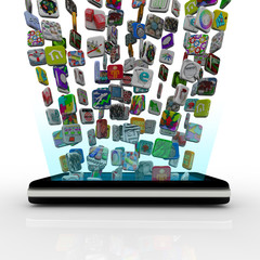 app icons downloading into smart phone