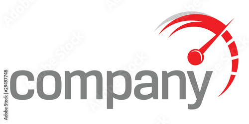 Fotomural Fast acceleration odometer logo