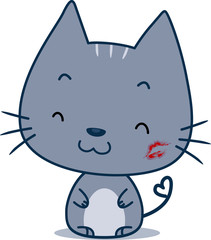 Sticker - Cat Kiss Mark