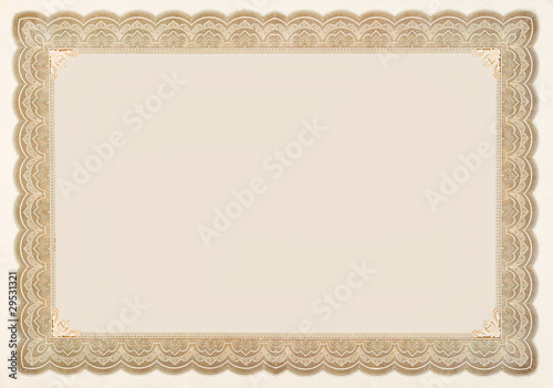 stock certificate border