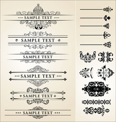 calligraphic design set