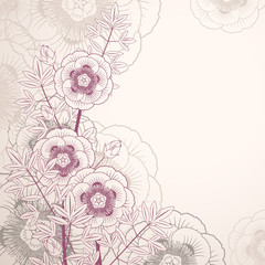 Wall Mural - Vector Floral background for design