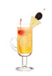 Friuty Mocktail drink with peach shnapps
