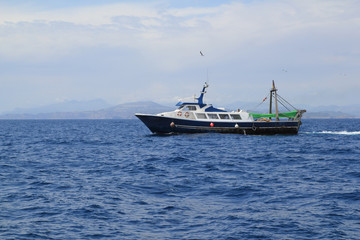 fishing trawler professional boat working