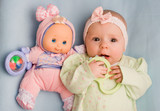 Fototapeta  - baby and doll
