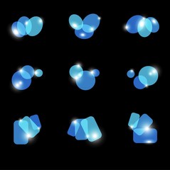 Poster - Set of nine glowing elements