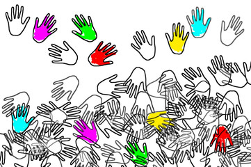 Wall Mural - hands