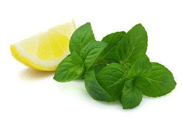 Wall Mural - Mint with lemon slice