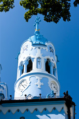 detail of Church of Saint Elizabeth Hungarian called Blue Church