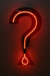 Question mark neon signage