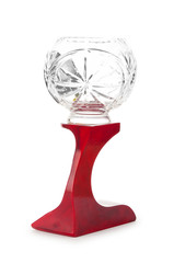 Wall Mural - glass trophy prize isolated on the white