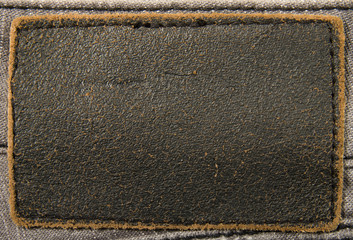 jeans leather label