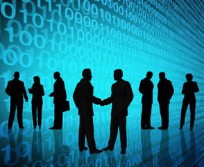 business people digital agreement
