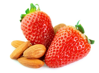 Wall Mural - strawberry with almonds