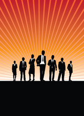 Wall Mural - business people background