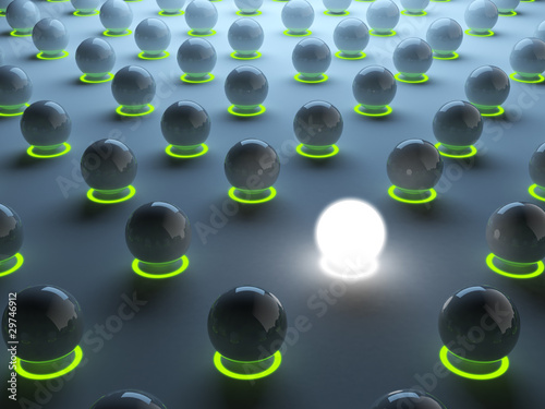 Luminous sphere. Individuality