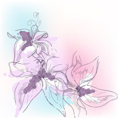 Poster - Floral pastel spring mix