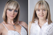 pretty young woman before and after makeover