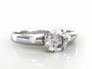 Diamond Ring wedding gift isolated