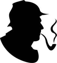 The Vector Silhouette Pipe Smoker