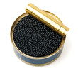 Caviar in metal can