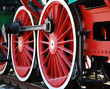 Wheel detail from an old steam locomotive