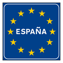 Spain or Spanish road sign