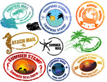Tropical  Summer Stamps