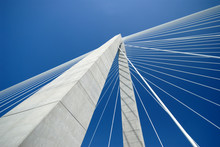 Detail Of Arthur Ravenel Bridge In Charleston SC