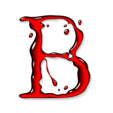 Red liquid letter