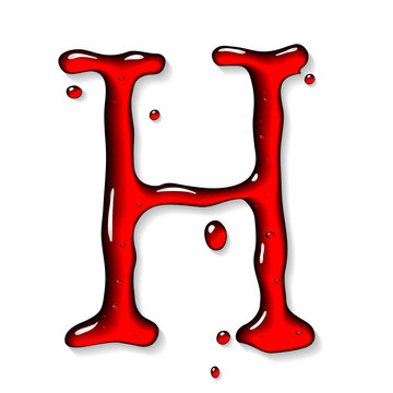 Red liquid letter