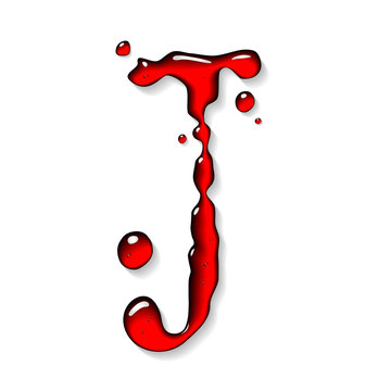 Red liquid letter