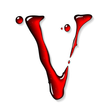 Red liquid letter