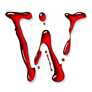 Red liquid letter