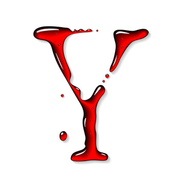 Red liquid letter