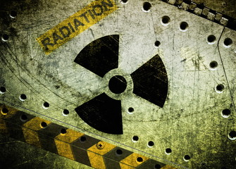 Wall Mural - Radiation, industrial grunge background