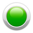 electronic glowing green button