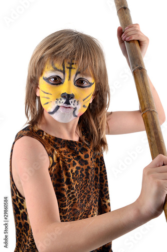 Fotografía Carnaval - Enfant jouant à la Jungle