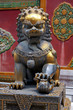Protector lion in the Forbidden City of Beijing