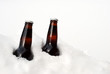 two beers in the snow