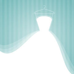 Wedding dress, cartoon background