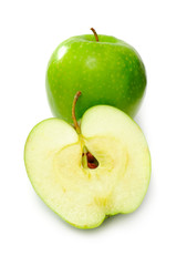Wall Mural - Granny Smith Apples Isolated on White Background