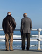 Ancianos frente al mar