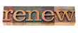 © MarekPhotoDesign.com - renew word in wood fonts