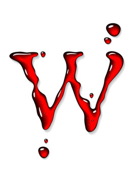 Red liquid letter